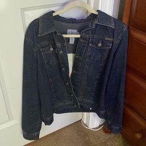 hand embroidered calvin klein denim jacket